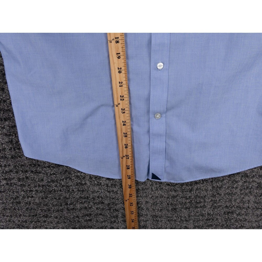 UNTUCKit Shirt Mens XL Blue Short Sleeve 100% Cotton Wrinkle Free Casual Preppy - Picture 6 of 7